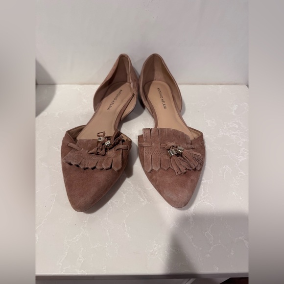 ANTONIO MELANI Wandah style suede leather slip on flats dress shoes. Size 9 - Picture 2 of 8